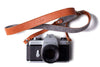 Adjustable Leather & Felt Camera Strap Tan