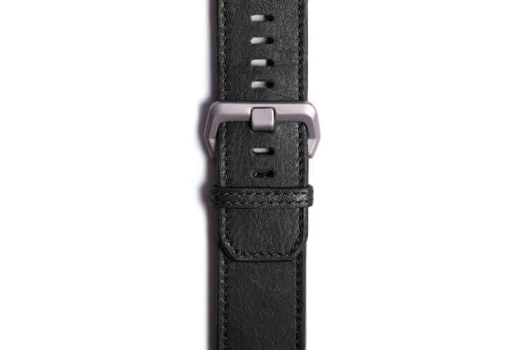 Bracelet Apple Watch. Moderne - Cuir Noir