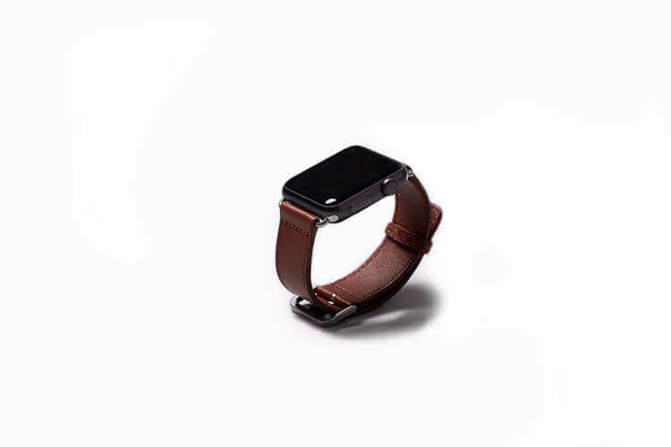 Bracelet Apple Watch. Classique - Cuir Marron Foncé