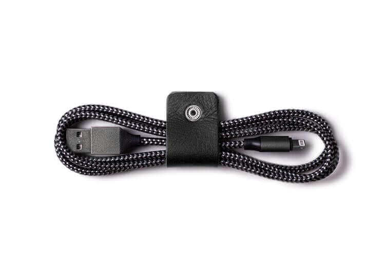 Attaches de câble en cuir - Pack Organisateur Noir