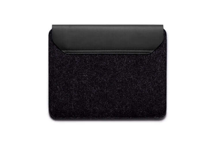 Étui enveloppe en cuir pour iPad noir