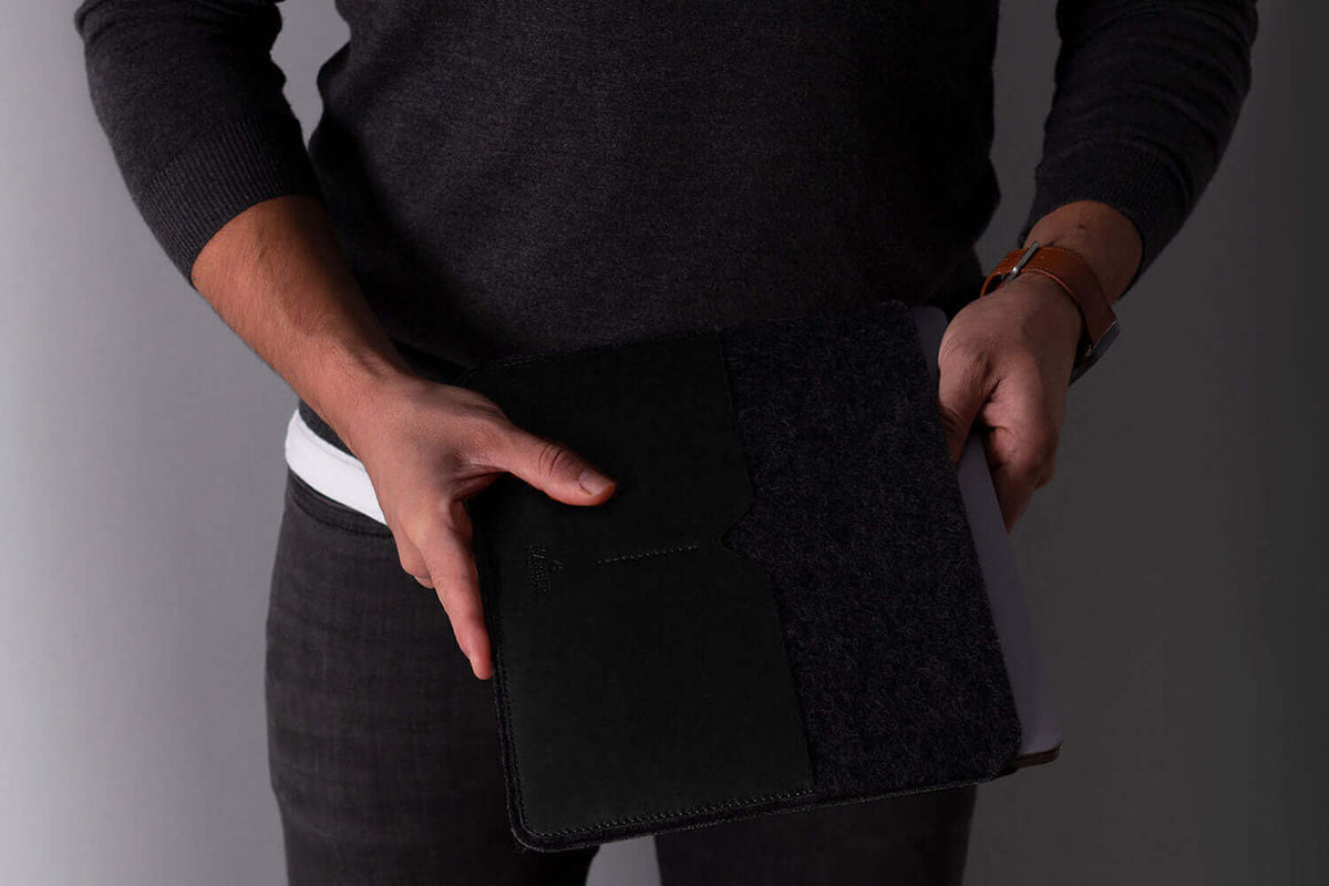 Leather MacBook Sleeve Black