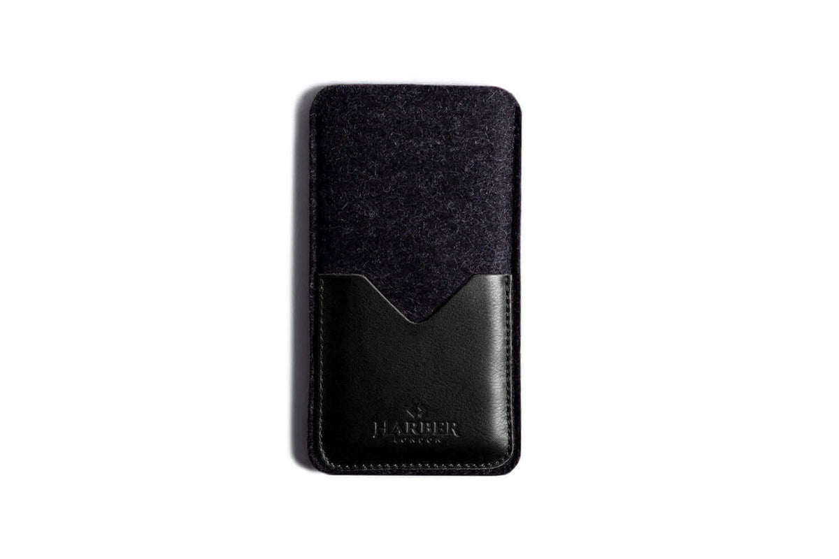 Black Edition – Leather Smartphone Sleeve Wallet – Leather Smartphone Sleeve Wallet Black