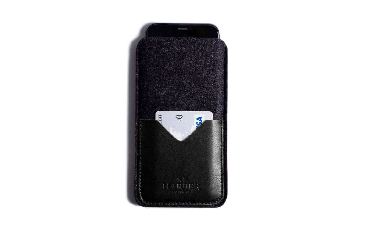 Black Edition – Leather Smartphone Sleeve Wallet – Leather Smartphone Sleeve Wallet Black