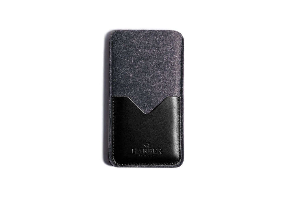 Classic - Portefeuille en cuir pour smartphone Noir