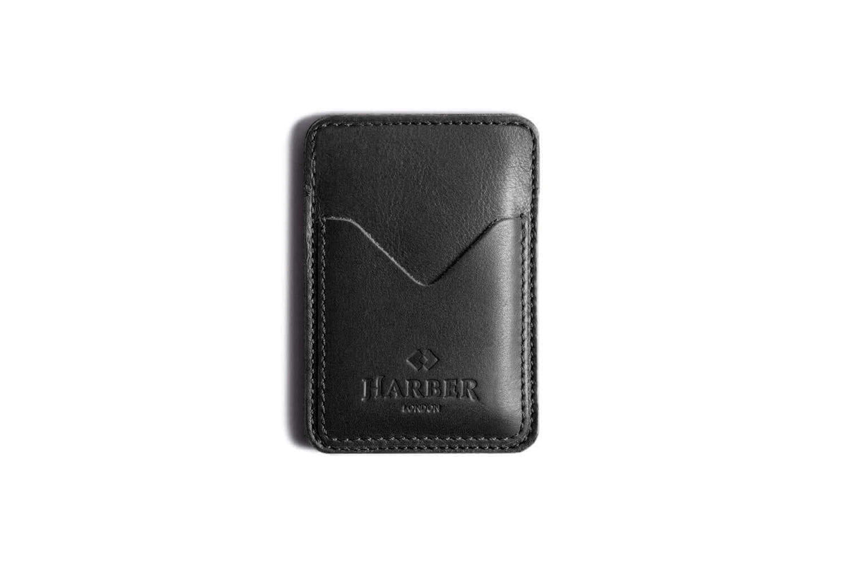  Classic Leather Card Holder - 3 Pocket Black