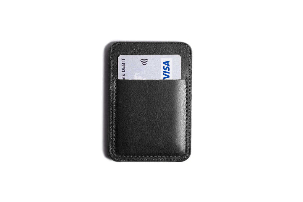  Classic Leather Card Holder - 3 Pocket Black