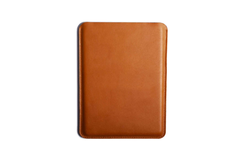 Leather iPad and Kindle Case Sleeve Tan