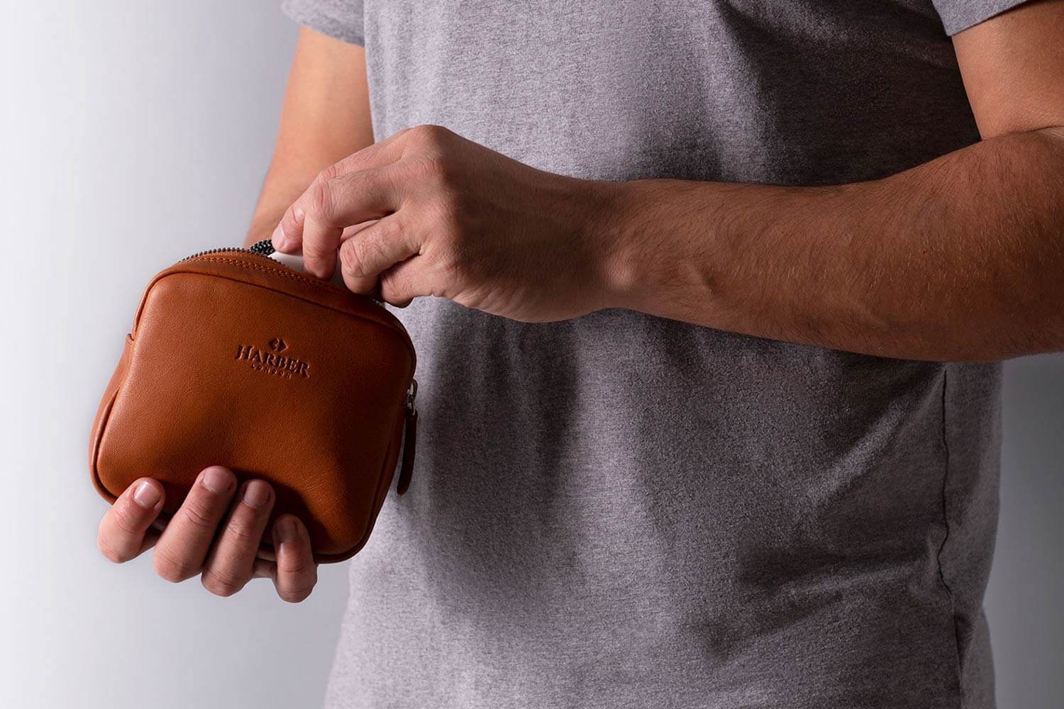 Dopp Kit Made of Real Leather Harber London