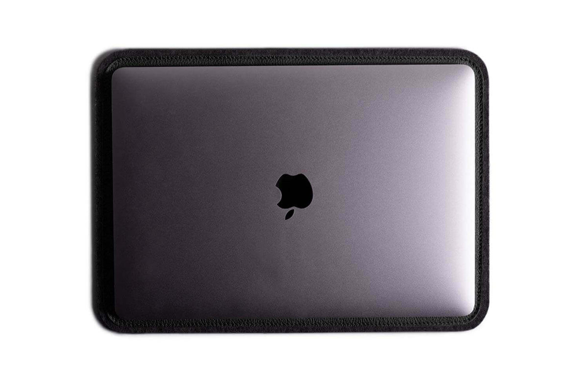 Leather MacPad Black Felt