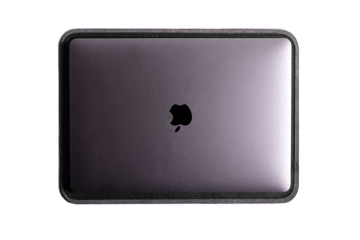 Leather MacPad Black Microfibre