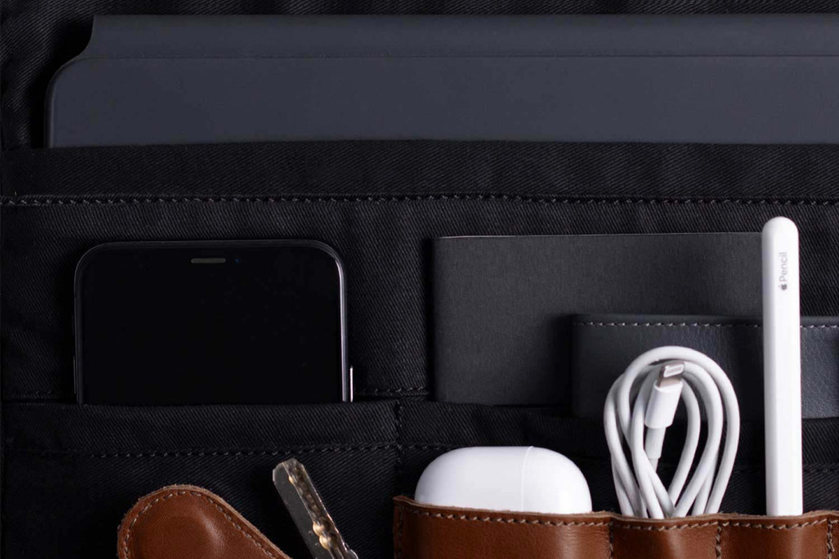 Leather Messenger Bag for iPad Deep Brown