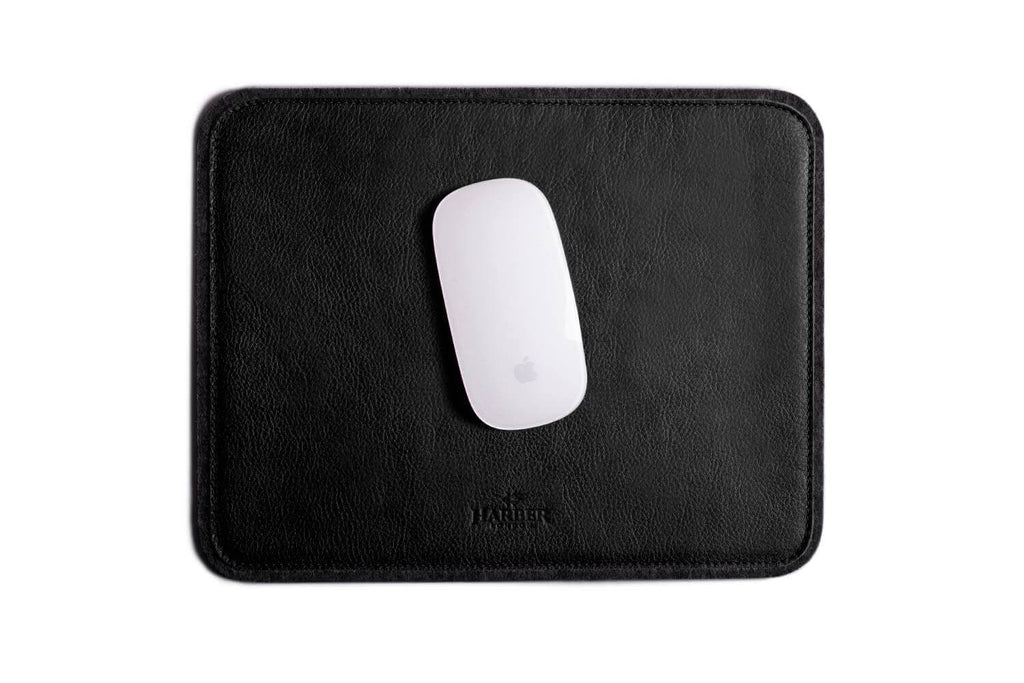  Leather Mouse Pad Black Felt