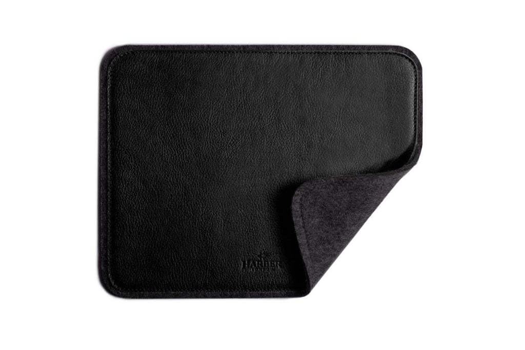  Leather Mouse Pad Black Felt