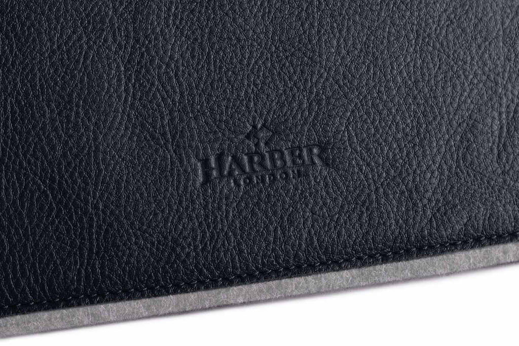  Leather Mouse Pad Navy Felt