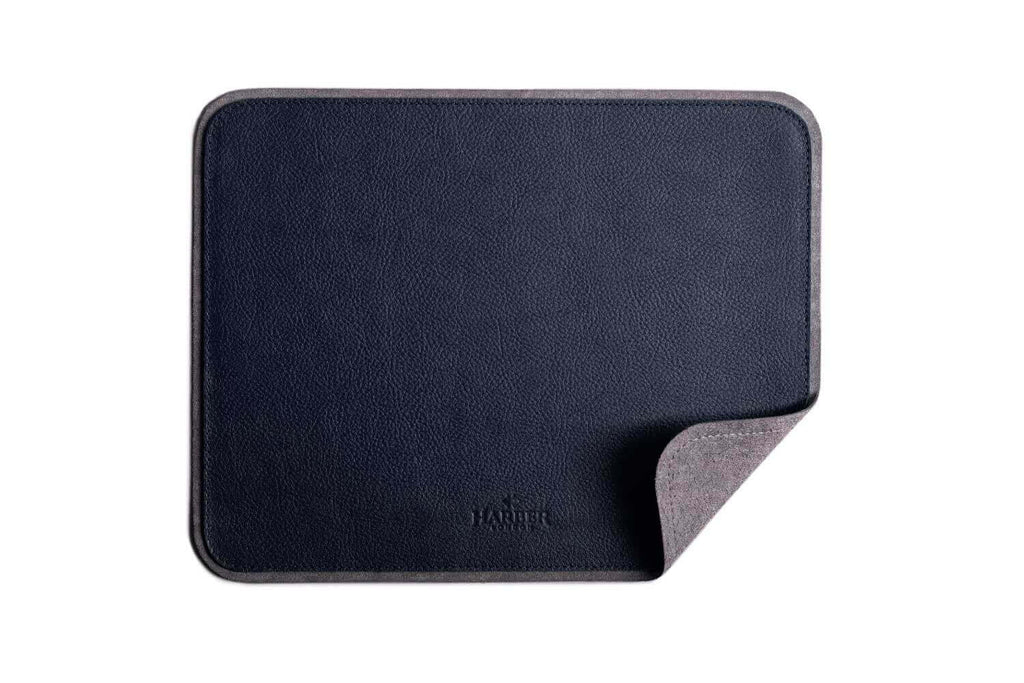  Leather Mouse Pad Navy Microfibre