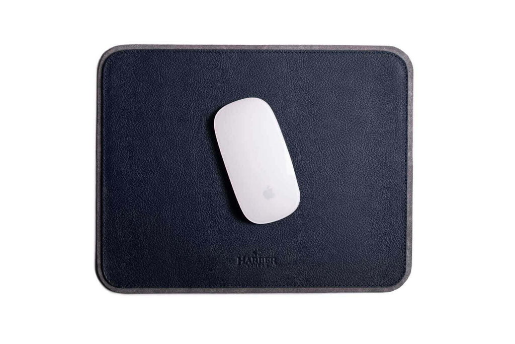  Leather Mouse Pad Navy Microfibre