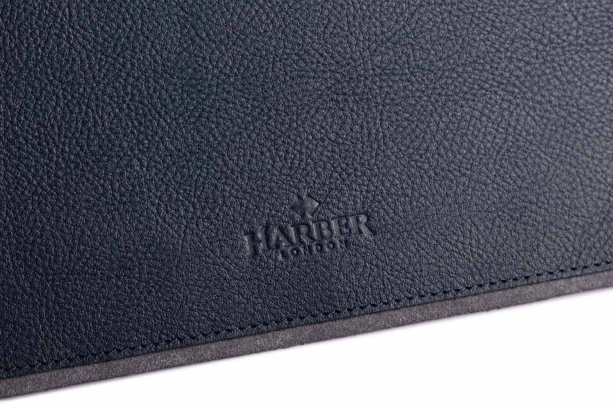  Leather Mouse Pad Navy Microfibre