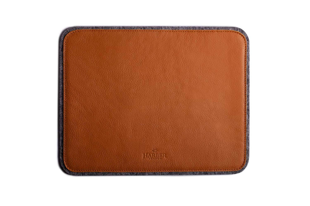  Leather Mouse Pad Tan Felt