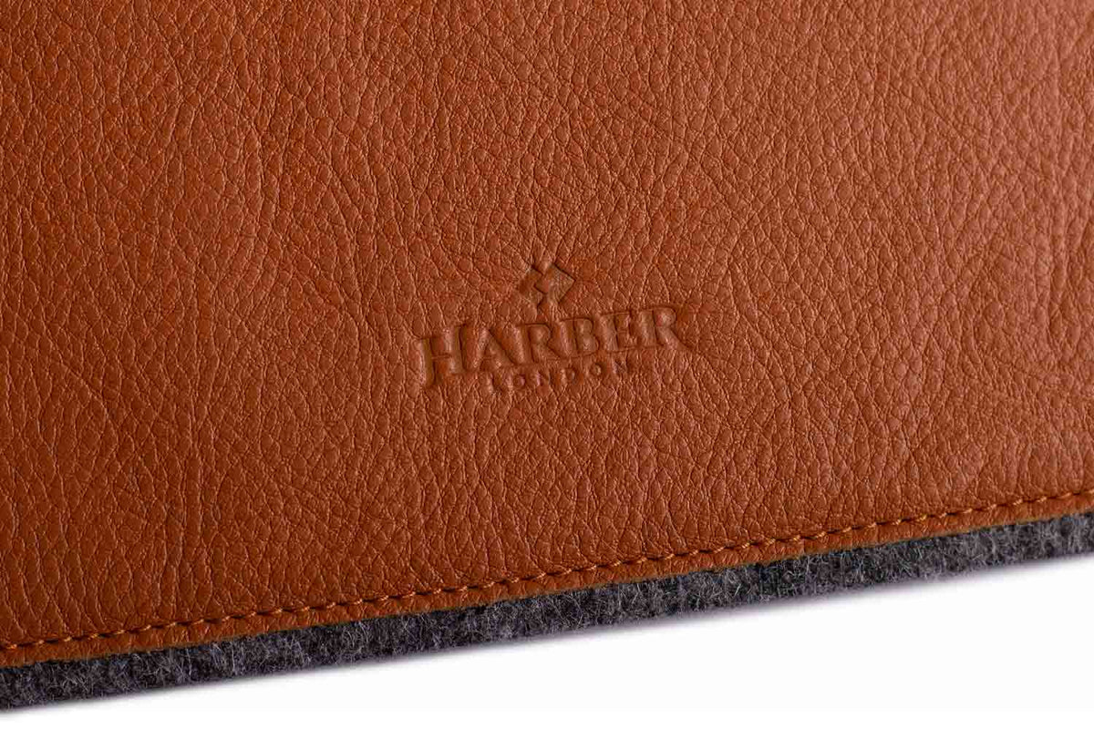  Leather Mouse Pad Tan Felt