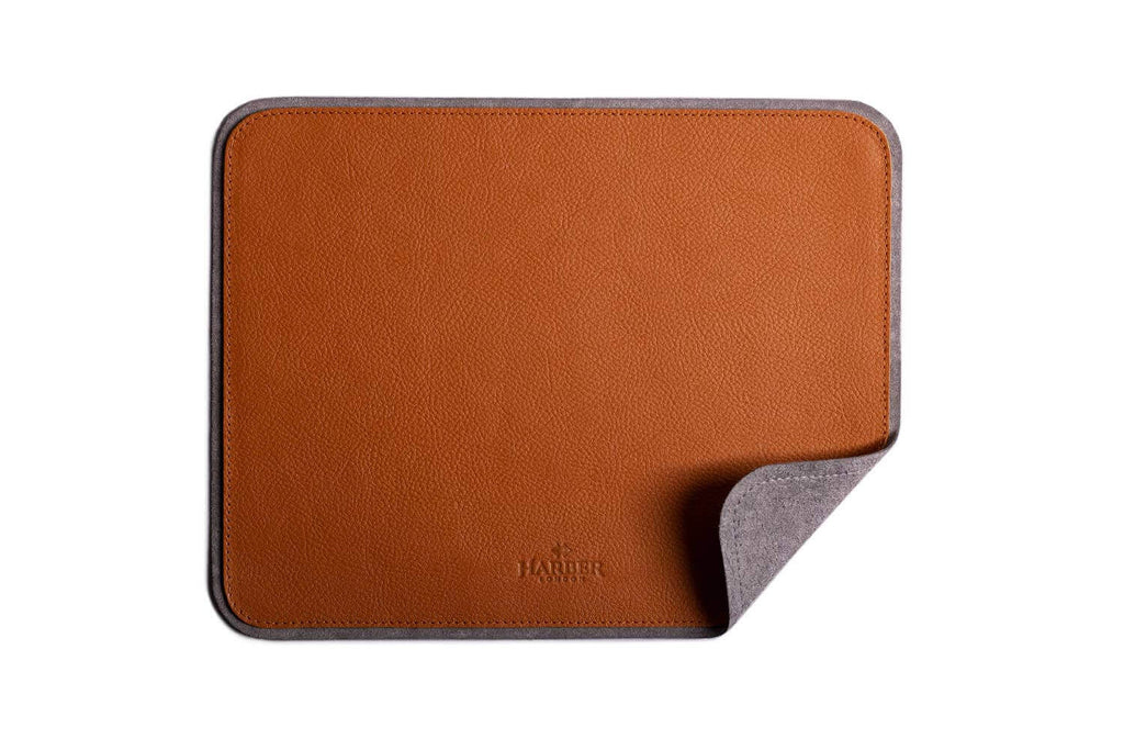  Leather Mouse Pad Tan Microfibre