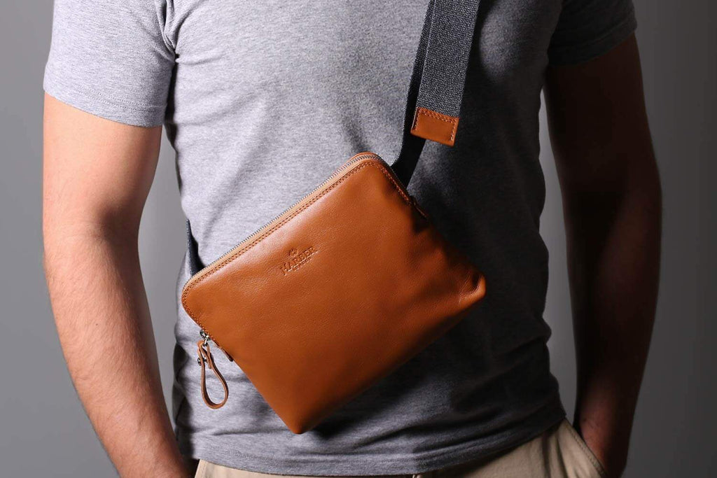 Leather Sling Bag Tan