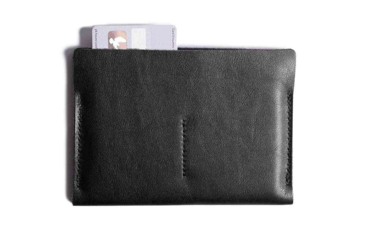 Super Slim Leather Passport Wallet - Horizon Black