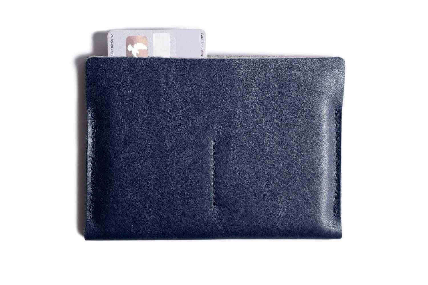 Portefeuille passeport en cuir super fin - Horizon Navy