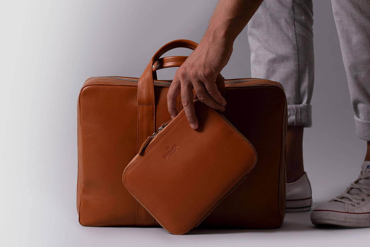 Leather Work Briefcase Harber London
