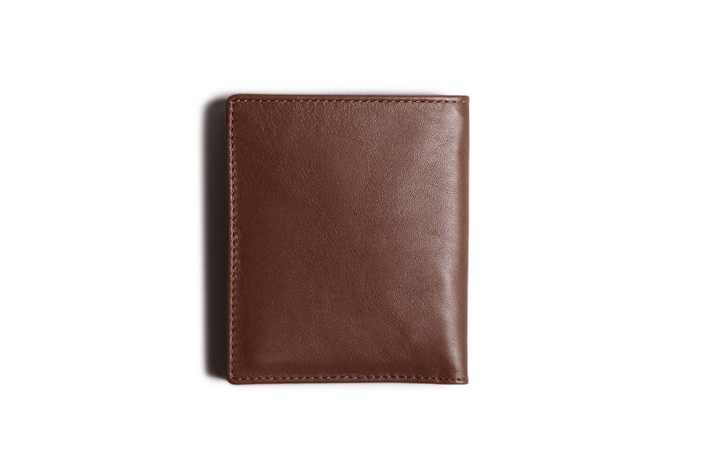 Leather Bifold Wallet with RFID Protection Deep Brown