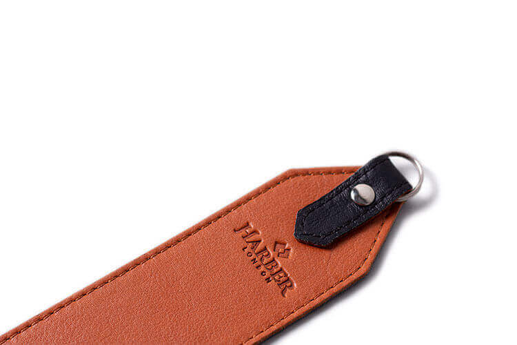 Leather Camera Clutch Strap Tan