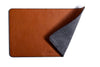 Leather Desk Mat Tan Felt