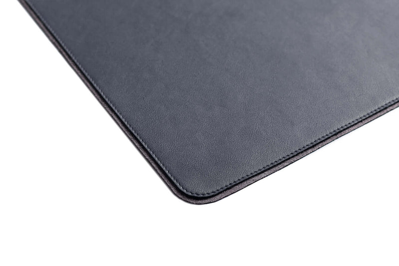 Leather Desk Mat Navy Microfibre