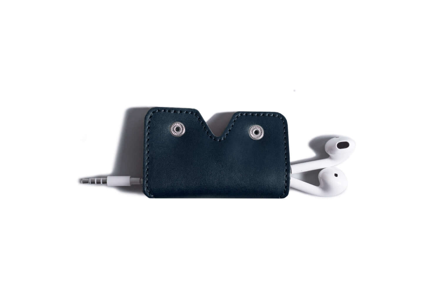 Leather Earphone Cord Wrap Case