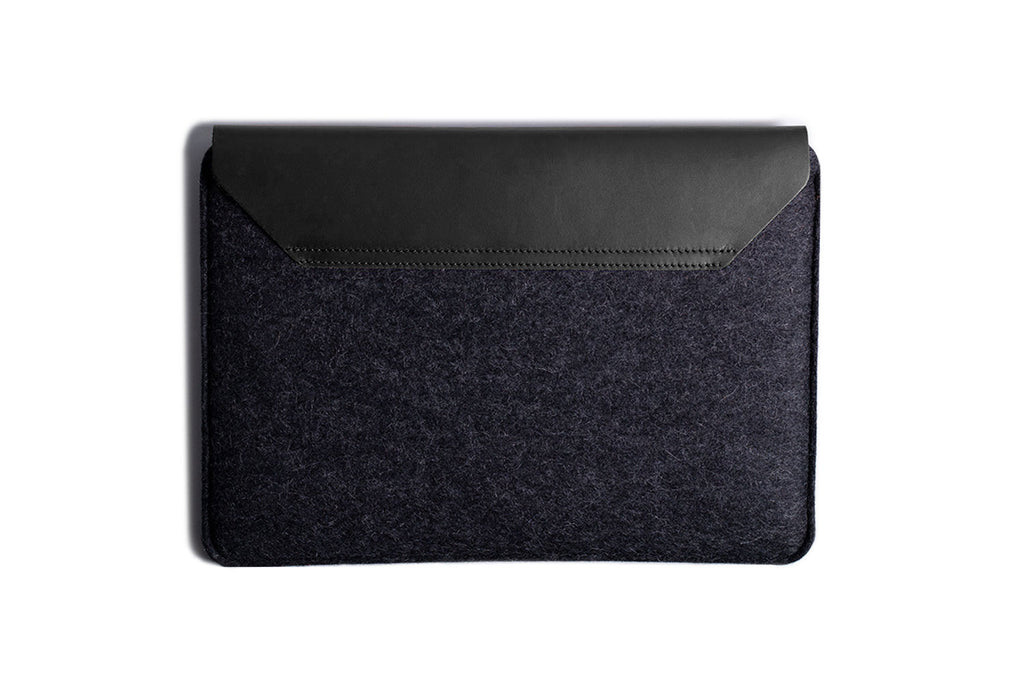 Leather Macbook Envelope Case Sleeve Black