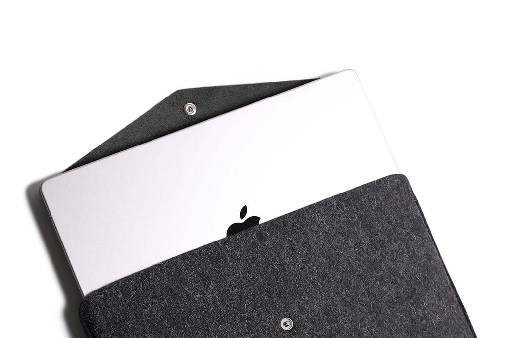 Leather Macbook Envelope Case Sleeve Black