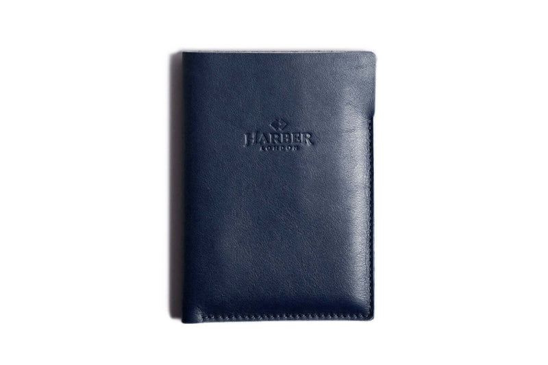 Super Slim Vertical Passport Wallet Navy