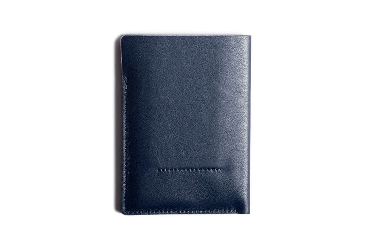 Super Slim Vertical Passport Wallet Navy