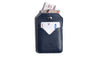 Leather Snap Card Holder - 2 pockets Navy