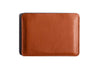  Flat Leather Passport Holder Tan/Dark Felt