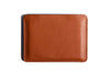  Flat Leather Passport Holder Tan/Black Felt