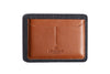  Flat Leather Passport Holder Tan/Dark Felt