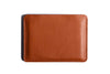  Flat Leather Passport Holder Tan/Light Felt