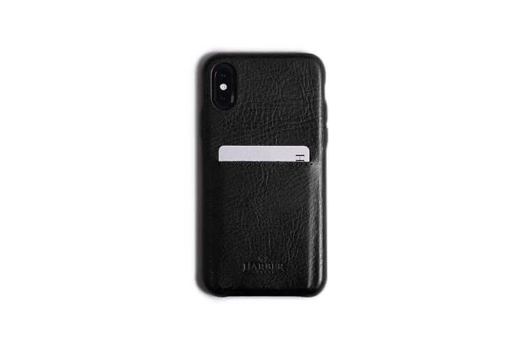 Coque iPhone Avec Poche Arrière Noir