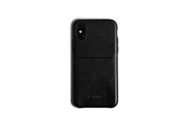 Coque iPhone Avec Poche Arrière Noir