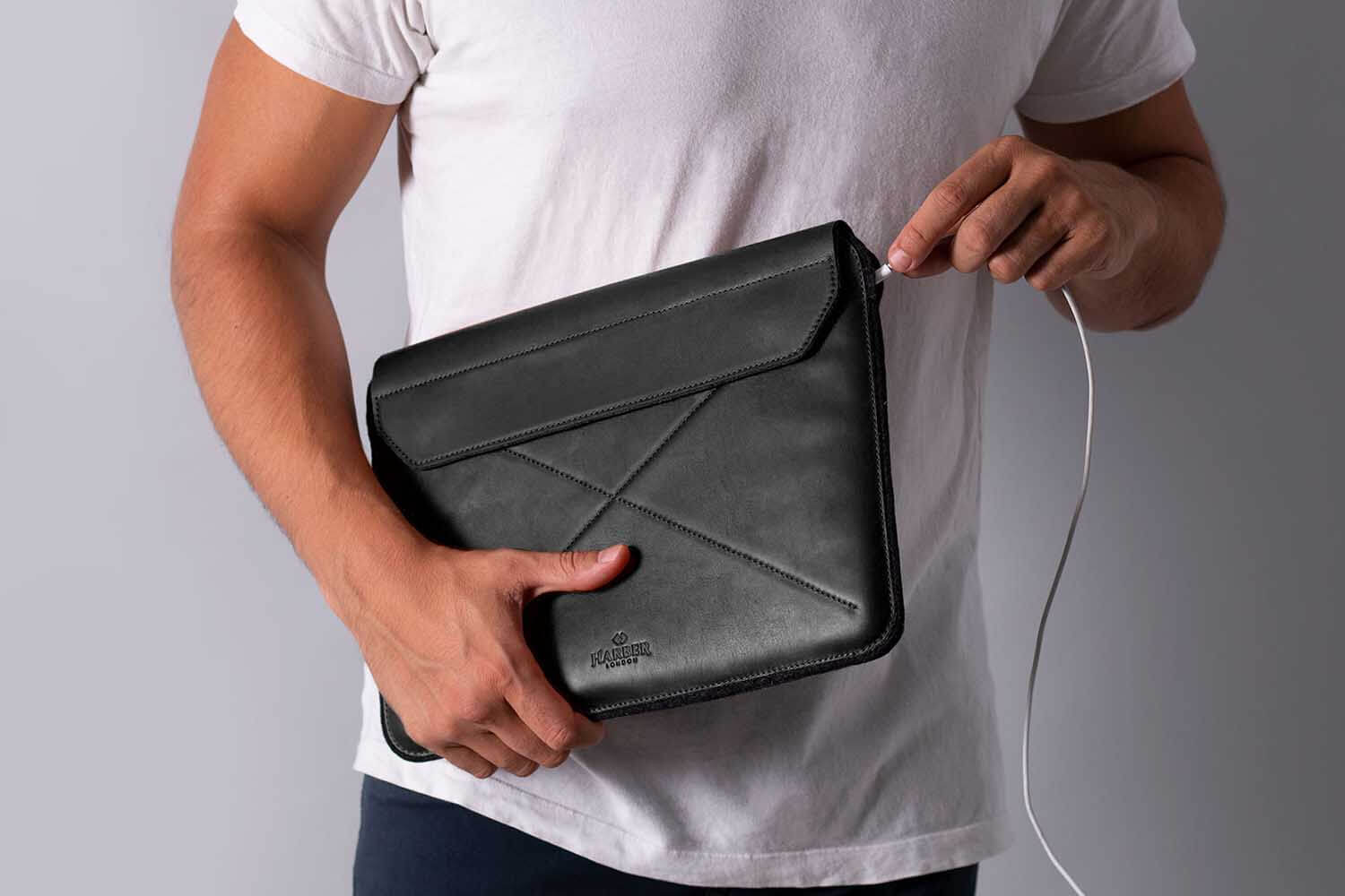 Pochette Enveloppe Magnétique Pour MacBook Noir