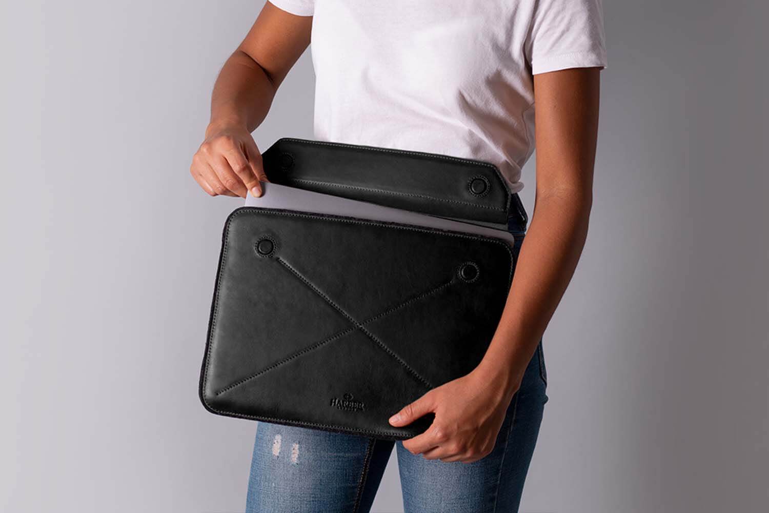 Pochette Enveloppe Magnétique Pour MacBook Noir