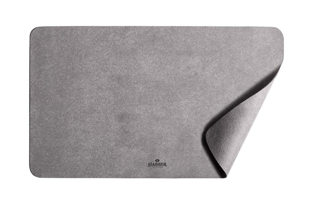 Microfibre Minimalist Desk Mat Grey Microfibre