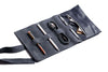 Mini Zip Leather Rollup Cord & Tools Wrap Navy