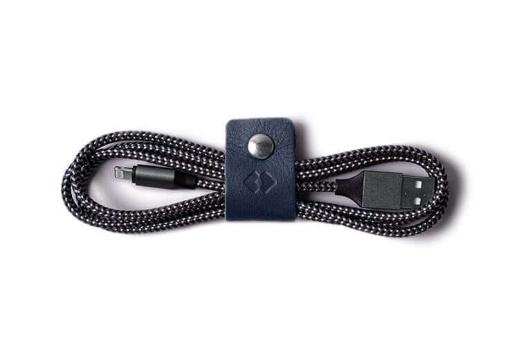 Leather Cable Ties - Pack Organiser Navy